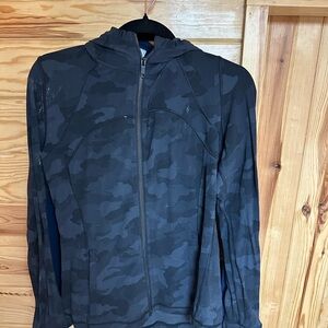 Women’s Black lulu hooded define Camo Jacket